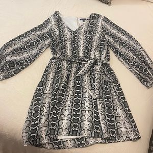 Snakeskin Print Dress